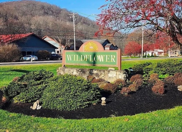 view of community sign