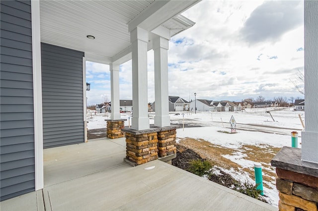 view of patio featuring covered porch