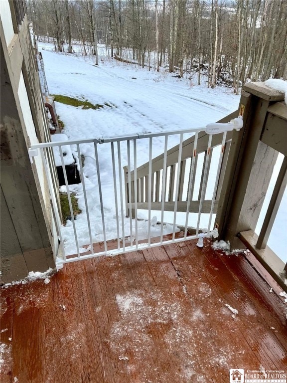 view of snowy yard