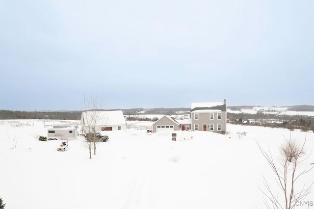 view of snowy yard