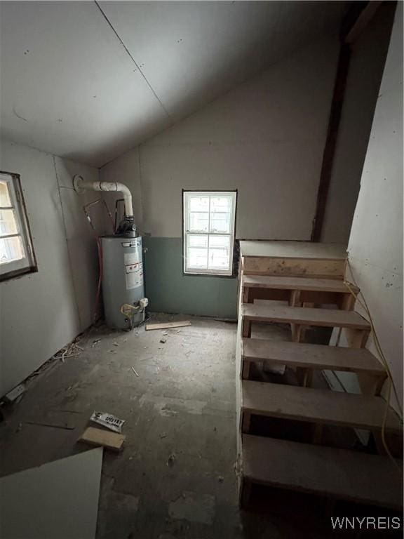 interior space featuring water heater