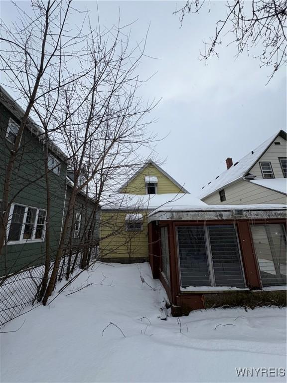 view of snowy yard