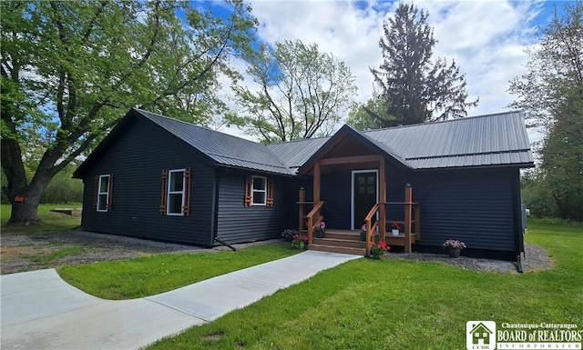 5417 Rte 5, Portland, NY 14769 - view of front of property featuring a front lawn and metal roof