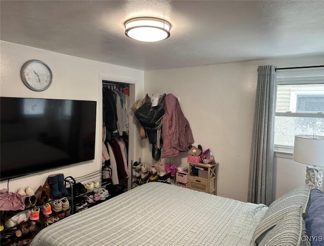 bedroom featuring a closet