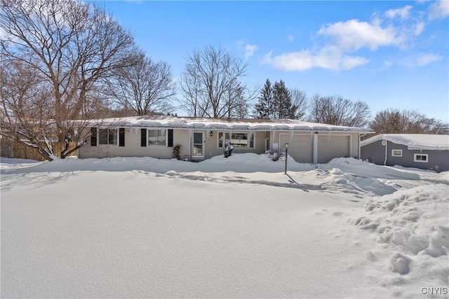 ranch-style home with an attached garage