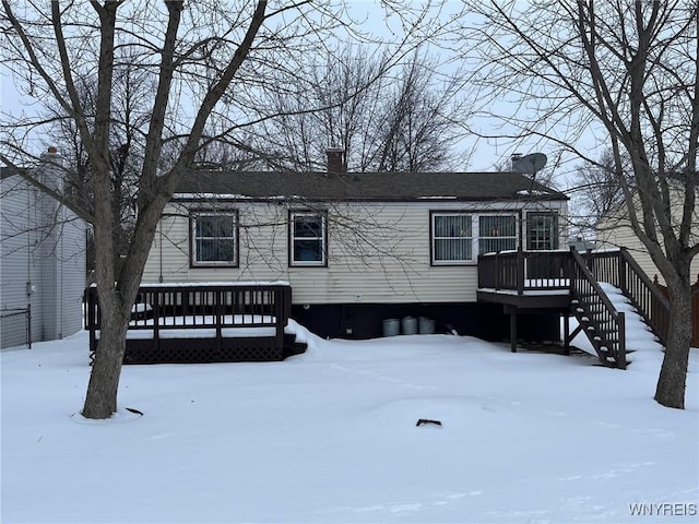 manufactured / mobile home with a deck