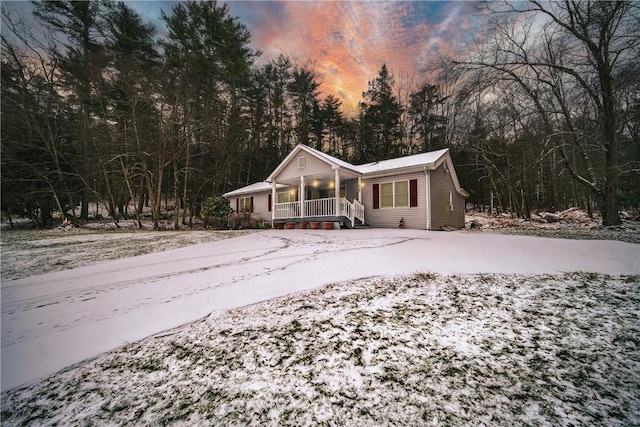 view of front of home with a porch