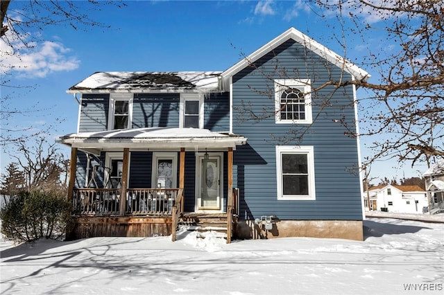 view of front of house featuring covered porch