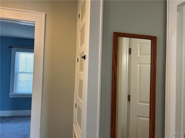 hallway with baseboards