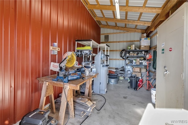 view of storage room