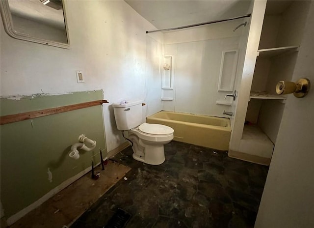 full bathroom featuring shower / washtub combination and toilet