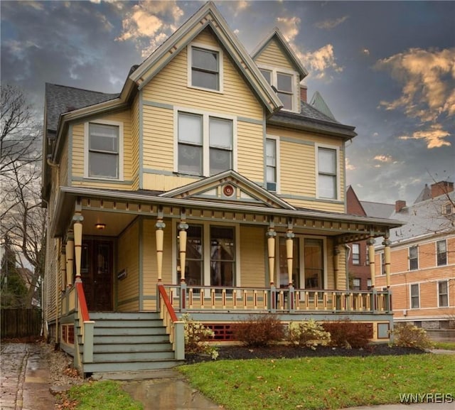 view of front of home with a porch