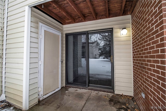 view of doorway to property