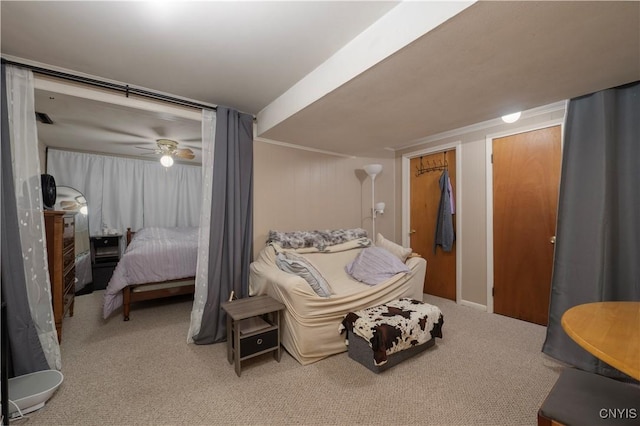 bedroom featuring carpet floors and visible vents