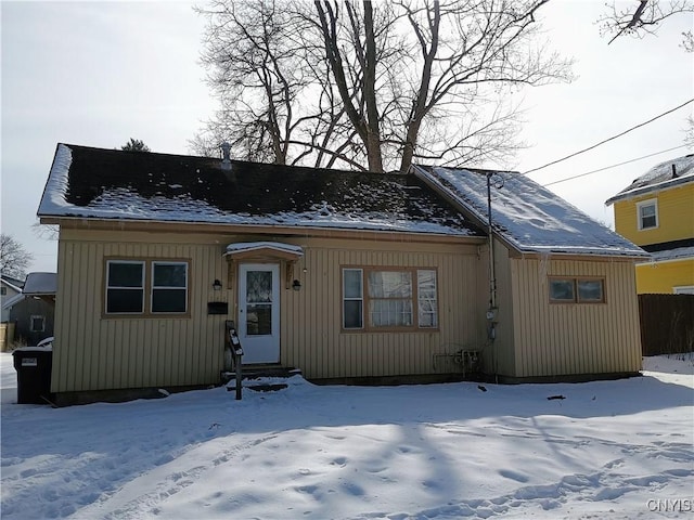 view of front of house with board and batten siding and entry steps