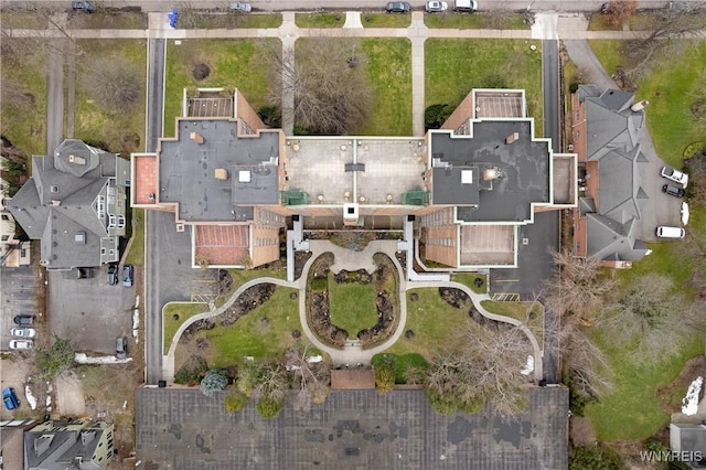 bird's eye view with a residential view