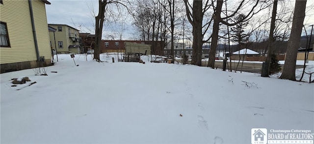 view of snowy yard