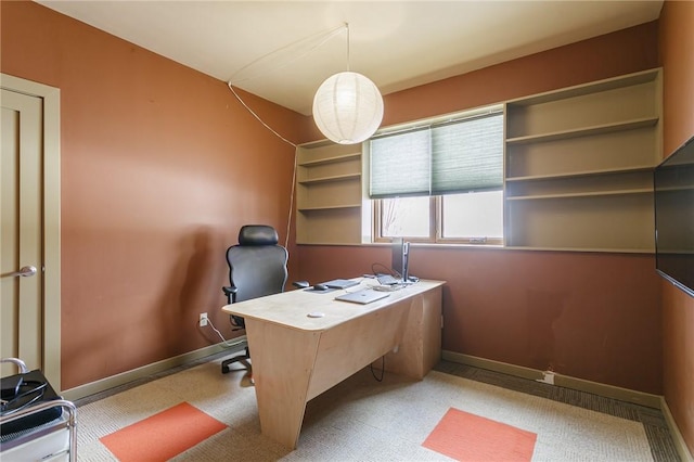 office featuring baseboards