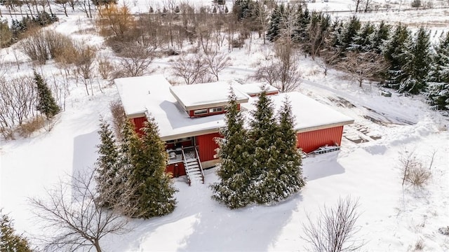 view of snowy aerial view