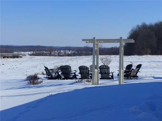 view of snowy yard