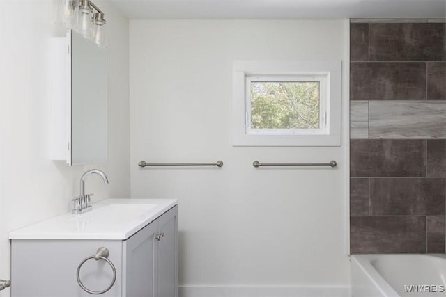 full bathroom with vanity