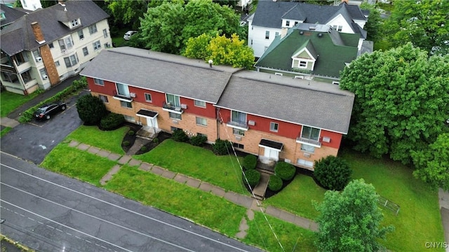 aerial view with a residential view