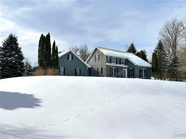 view of front of home featuring board and batten siding