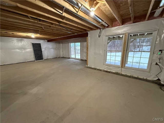 view of basement