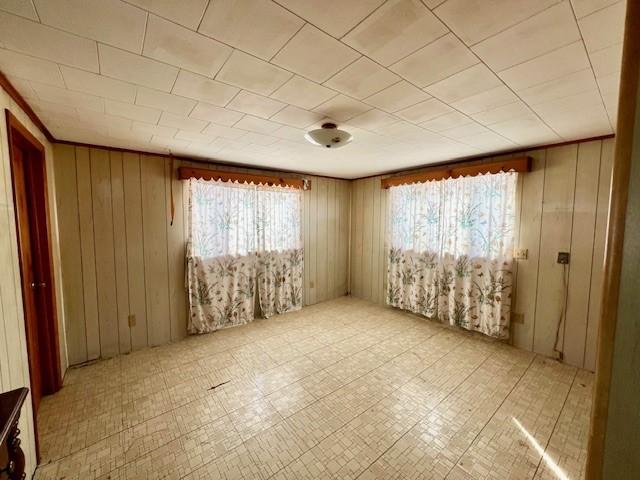 246 S Marvin St, Smethport-Borough, PA 16749 - spare room with wood walls and light flooring