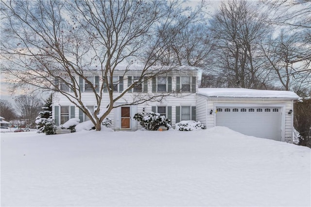 colonial-style house with an attached garage