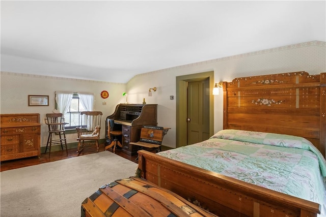 bedroom with wood finished floors