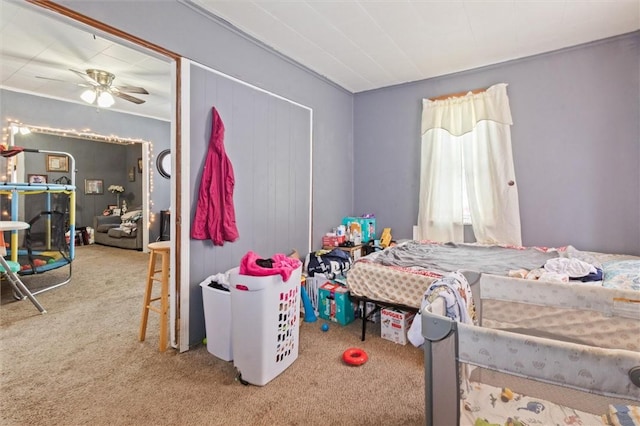 bedroom featuring carpet