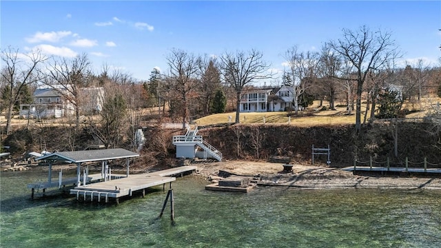 view of dock area