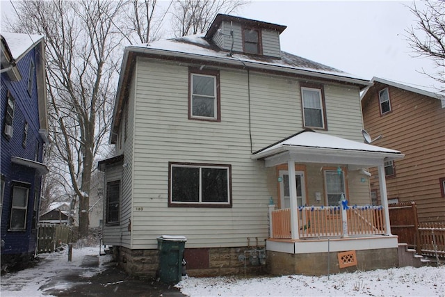 view of front of property with a porch