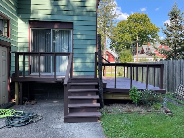 wooden deck with fence