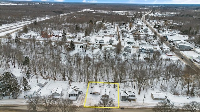 213 Salisbury St, Sandy Creek, NY 13145 - snowy aerial view with a residential view
