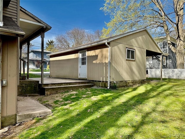 213 Salisbury St, Sandy Creek, NY 13145 - view of side of home with a lawn