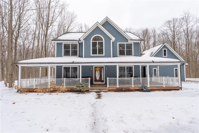 farmhouse with covered porch