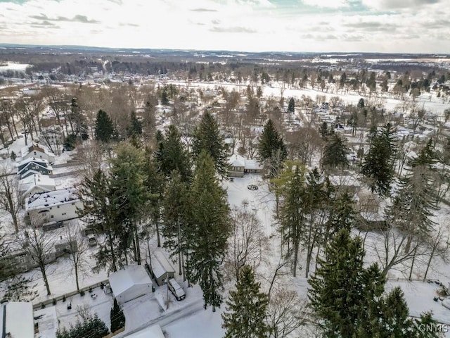 view of snowy aerial view