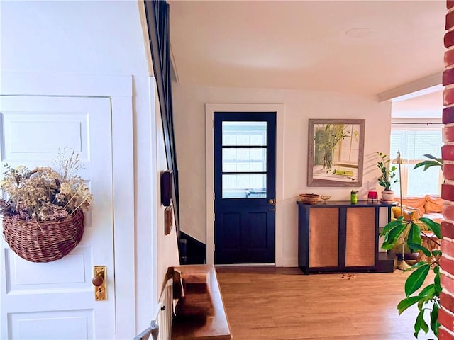 interior space featuring wood finished floors