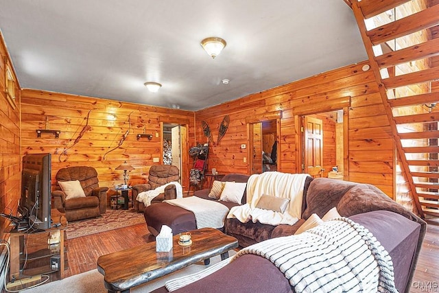 3391 State Route 28, Herkimer, NY 13350 - living room with wood finished floors and wooden walls
