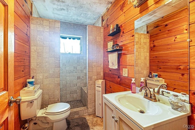 3391 State Route 28, Herkimer, NY 13350 - bathroom featuring toilet, vanity, and wooden walls