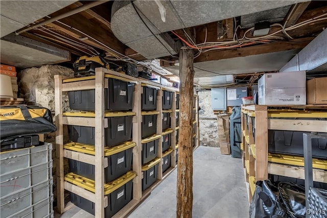 storage area with electric panel