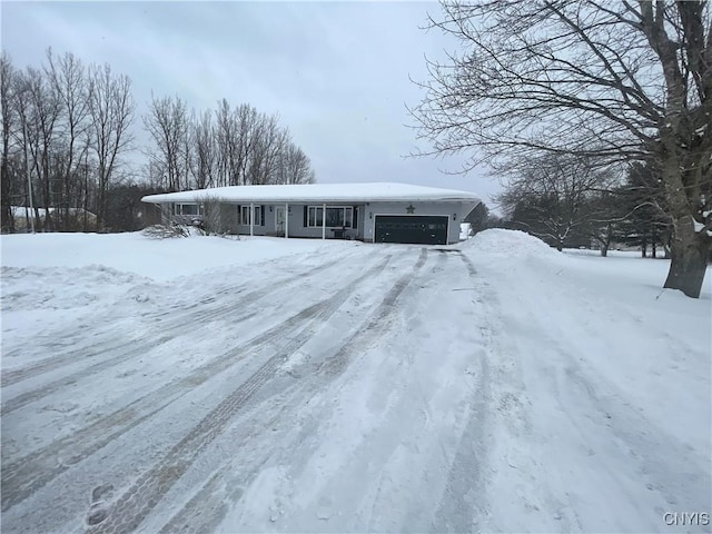 exterior space with an attached garage