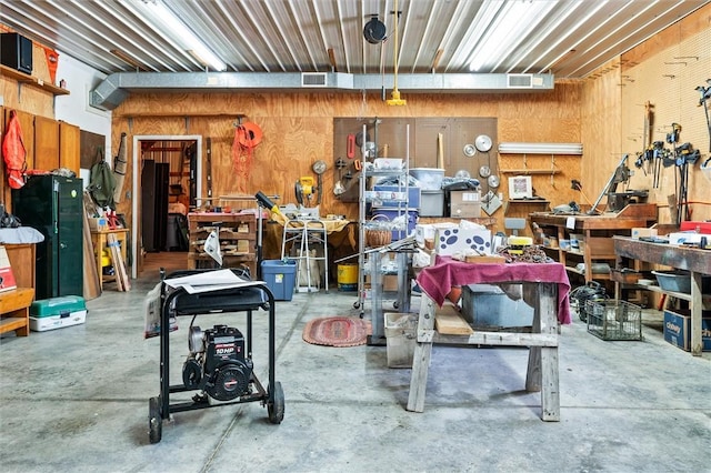 storage room featuring visible vents