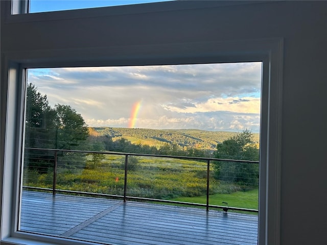 room details with a mountain view