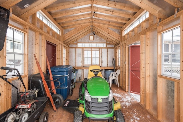 view of storage area