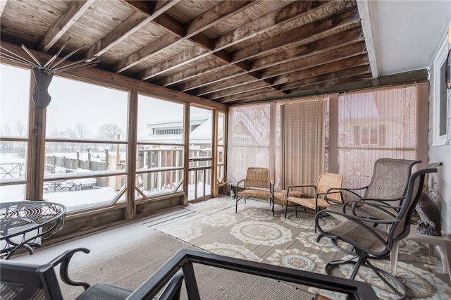 sunroom featuring a wealth of natural light