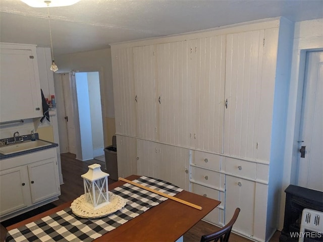 dining space featuring dark wood finished floors