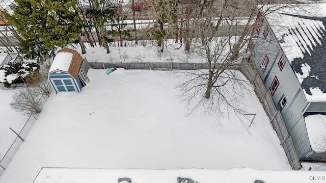 view of snowy aerial view